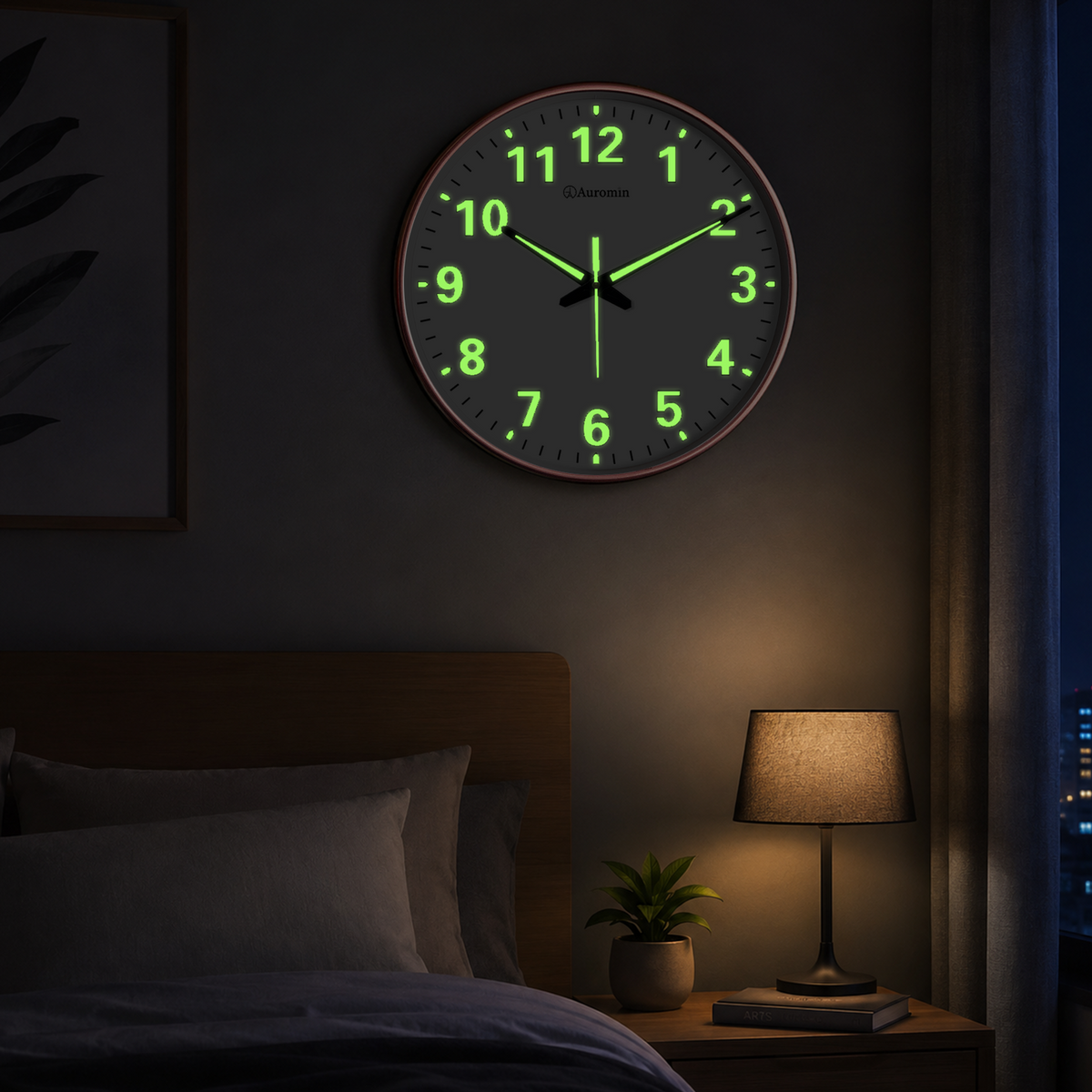 Night Glow Redium Wall Clock