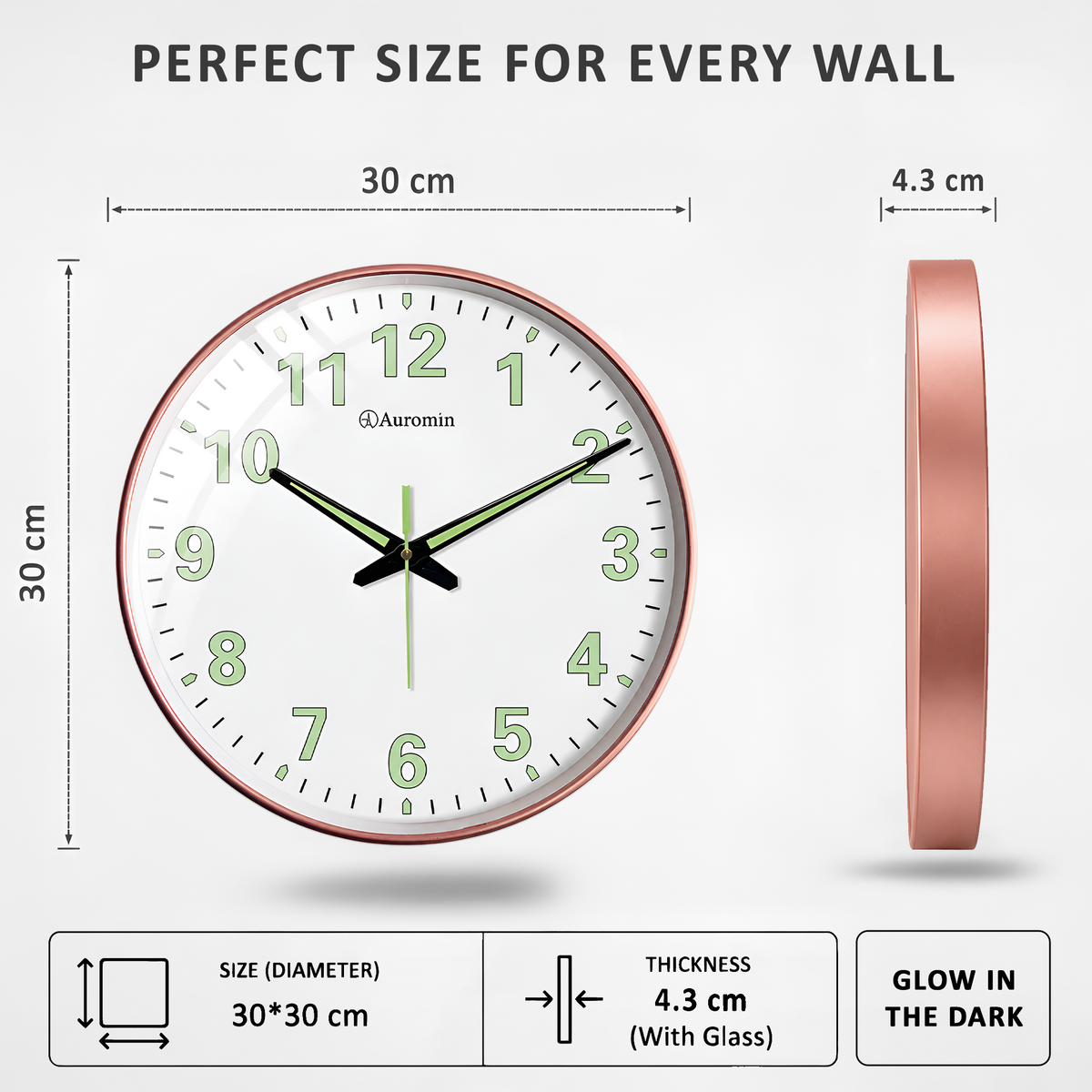 Night Glow Redium Wall Clock