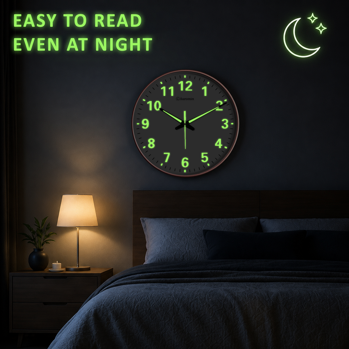 Night Glow Redium Wall Clock