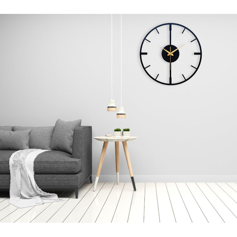 modern wall clock in black
