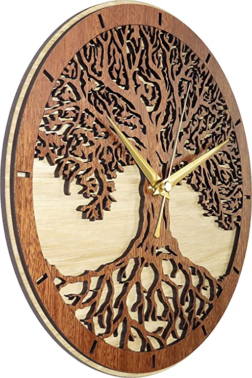 wooden wall clock