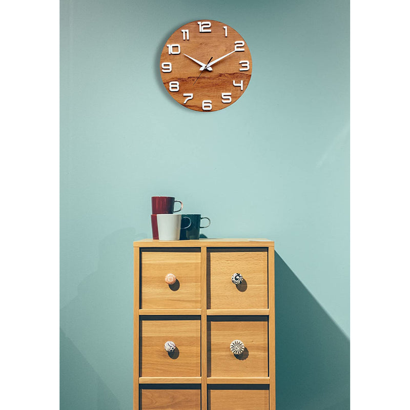 wall clock brown color