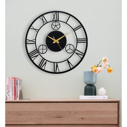 Attractive Wall Clock Metal black