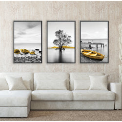 Yellow Splash Canvas wall home decor