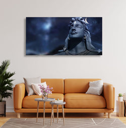 Lord Shiva with Moon on the Head canvas Painting