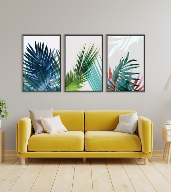 Exotic Leaves Wall Painting set of 3