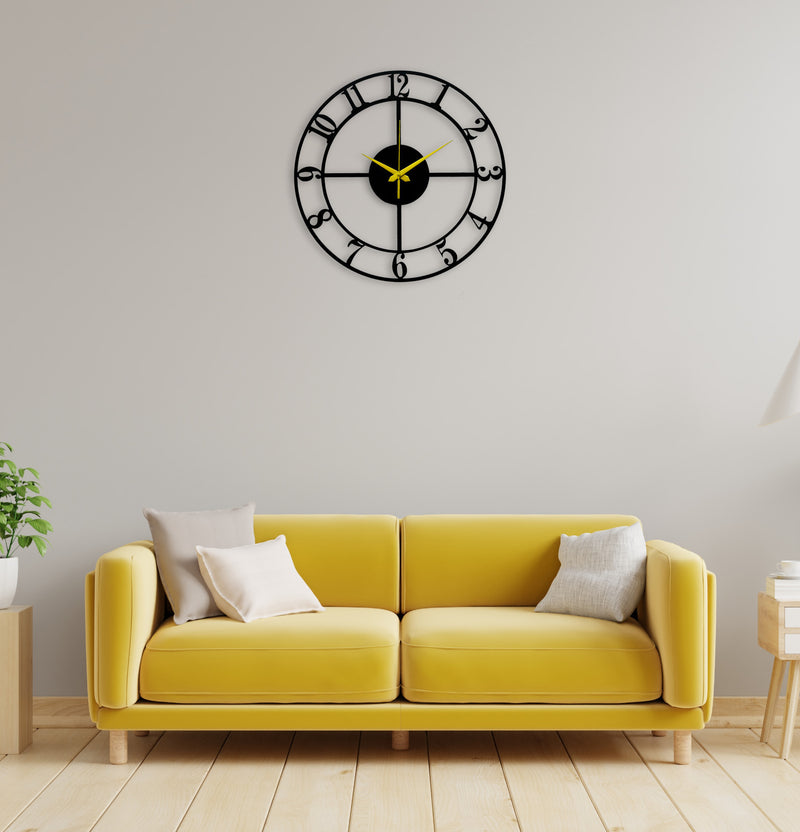 Number metal Wall Clock