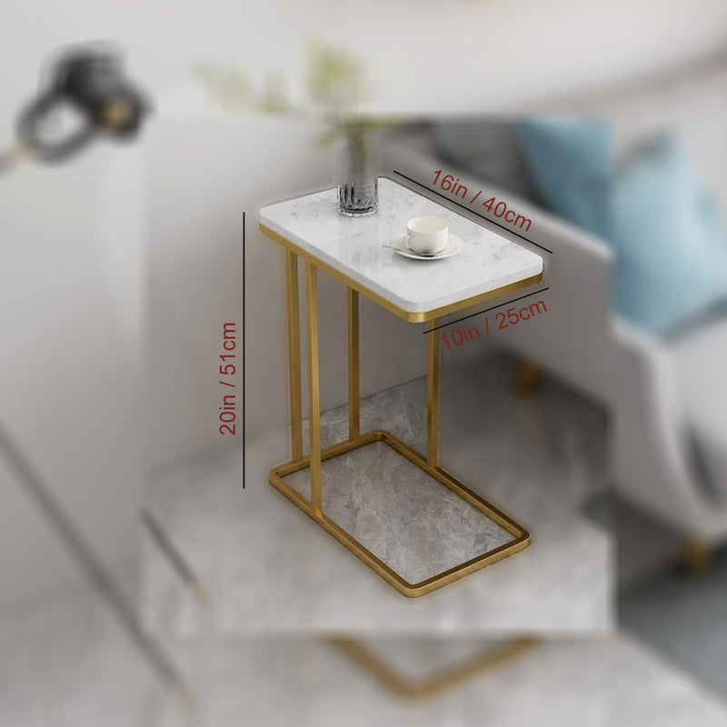 marble metallic golden side table for living room