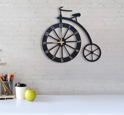 Cycle Design Metal Wall Clock
