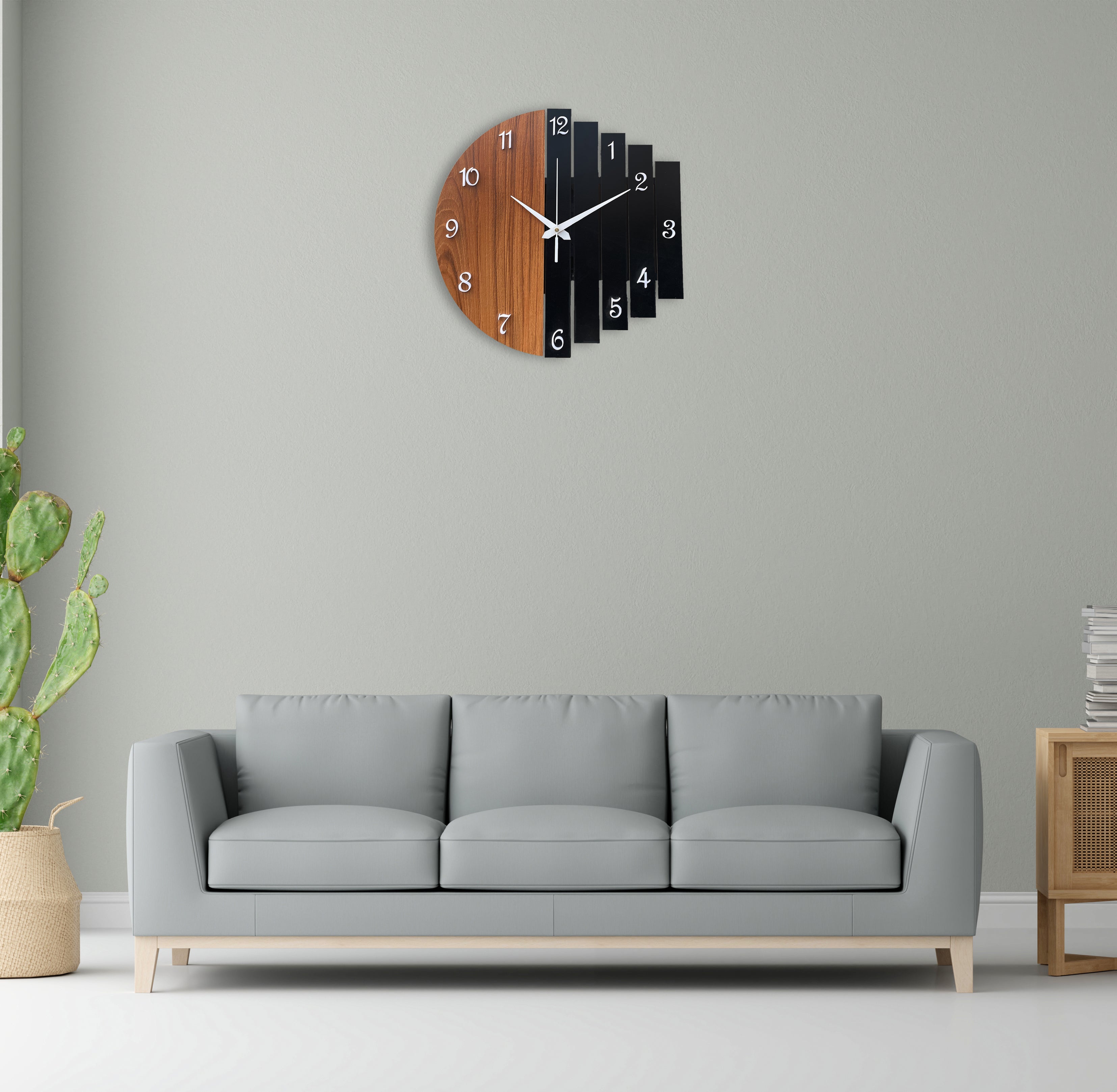 MODERN DESIGN WOODEN WALL CLOCK – auromin.in