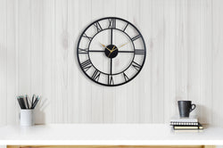 new roman metal wall clock