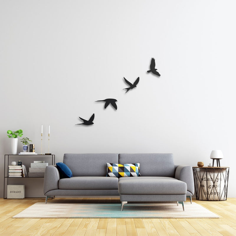 flying birds meta wall art