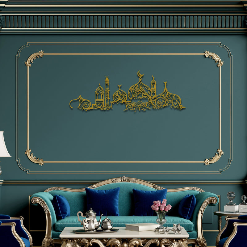 Arabic wall art decor gold color