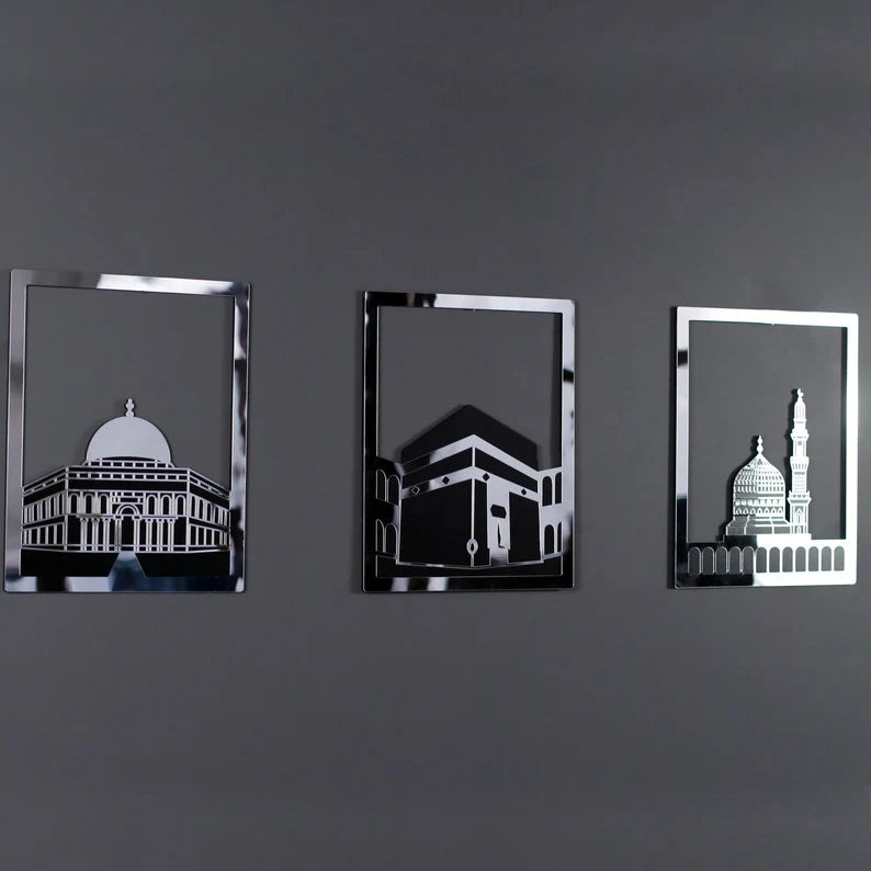 Wooden Acrylic Islamic Wall Art Set