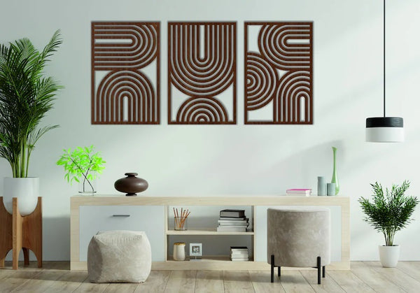 geometric wooden wall home decor 