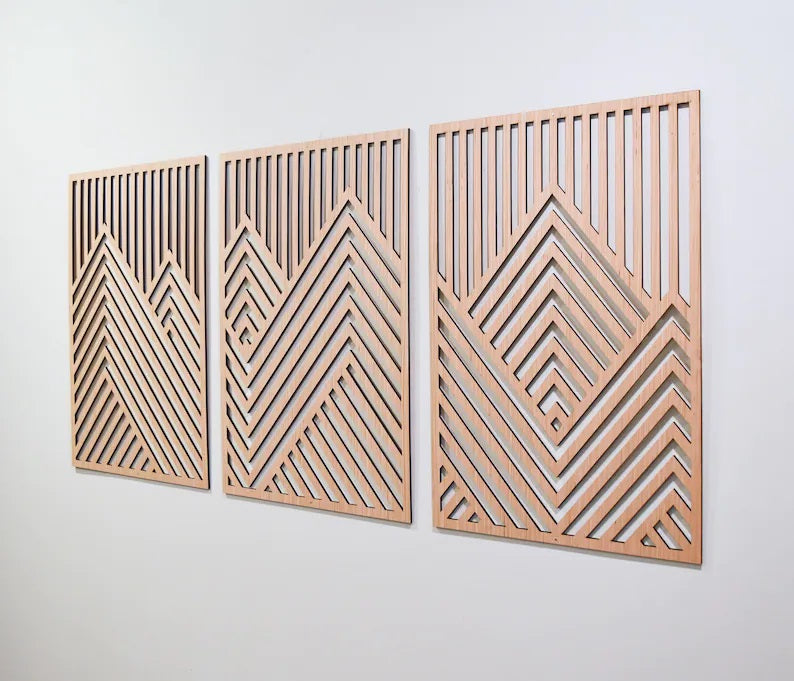 decorative mountain geometric wall art