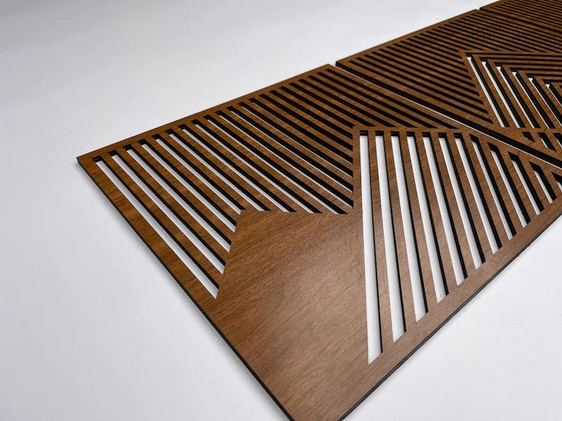 elegant geometric walll brownhanging art