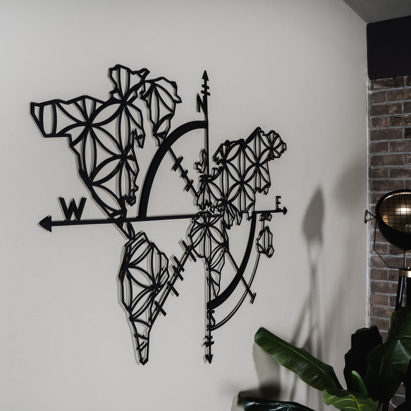 elegant world map for home decor