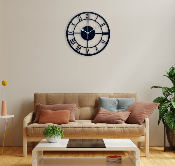 Stylish Wall Clock Wooden black