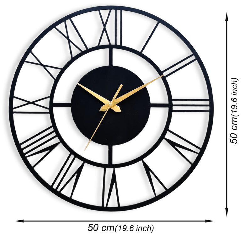 classic roman metal wall clock 50cm
