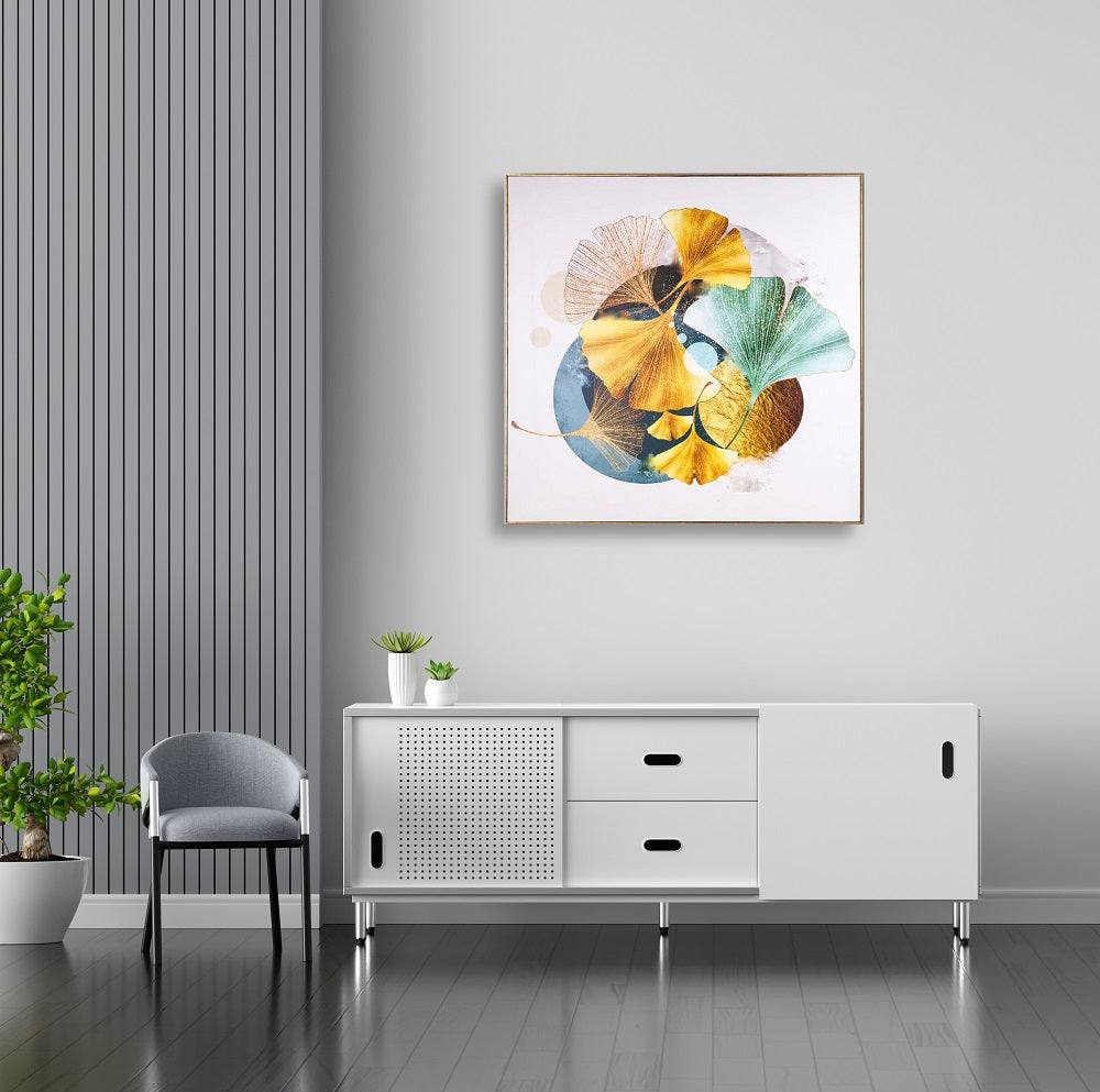 The Yellow and Green Stingray Framed PAINTING for wall decor