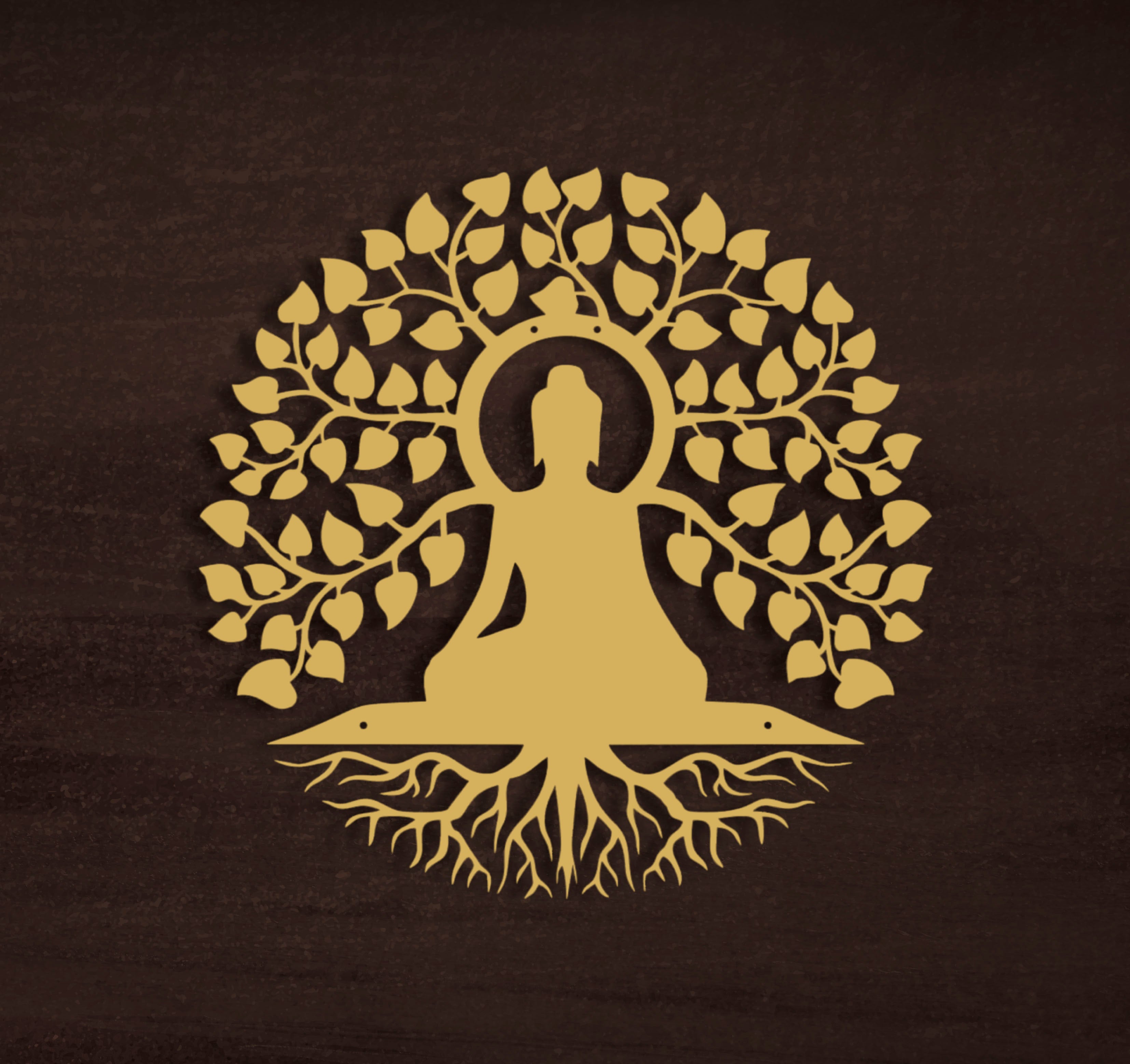 buddha gold color wall hanging art