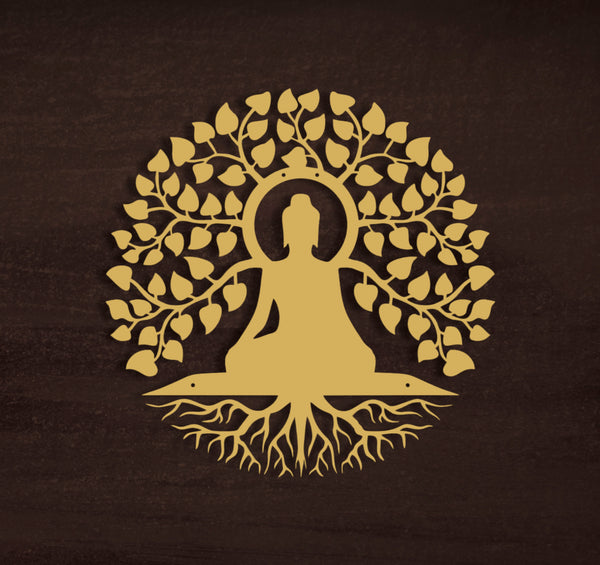 buddha gold color wall hanging art